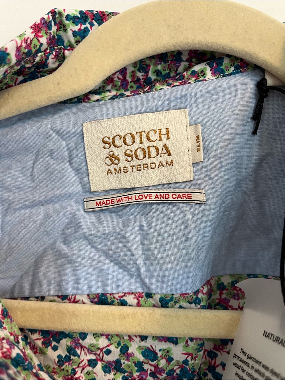 Scotch & Soda Floral button up White, Pink, Green & Navy Blue size small - Picture 4 of 6